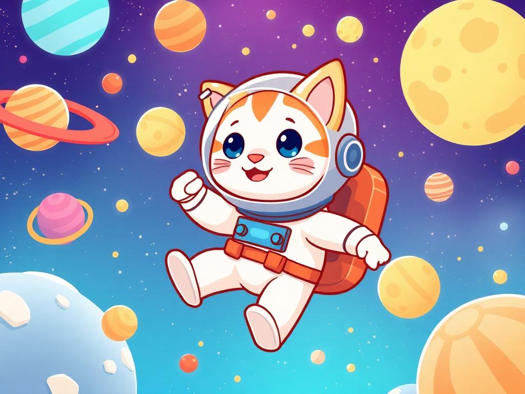 CAT SPACE ADVENTURE game artwork