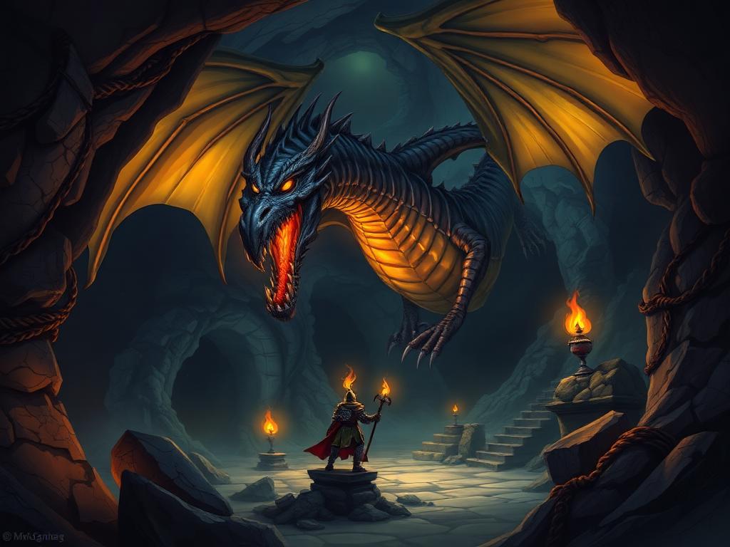 DRAGON DUNGEON game artwork